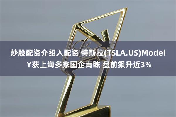 炒股配资介绍入配资 特斯拉(TSLA.US)Model Y获上海多家国企青睐 盘前飙升近3%